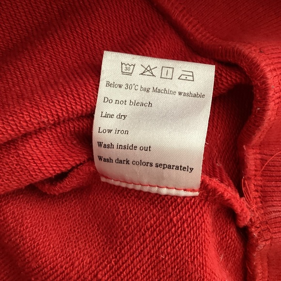 Trendiano Red Graphic Te Amo Sweatshirt SZ M - Picture 4 of 6
